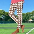 thumbnail image 4 of Leggings for Women,Game Day Leggings for Women Football Graphic Yoga Pants High Waist Football Season Casual Soft Trousers, 4 of 5