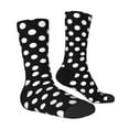 thumbnail image 3 of Junzan Black And White Polka Dot Mens Funny Socks For Men Women Colorful Fun Novelty Crew Patterned Socks, 3 of 9
