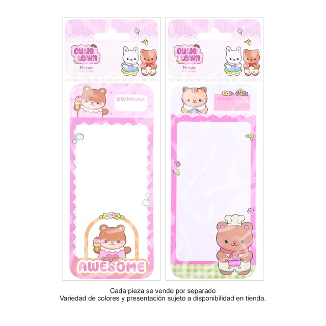Notas con Imán Prichos Cutie Town de Cartón Papel e Imán Varios Modelos 1 Pieza