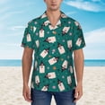 thumbnail image 2 of Fuzoiu Halloween Ghosts Print Hawaiian Shirt for Men, Summer Beach Casual Short Sleeve Button Down Shirts, Men’s Beach Summer Shirts with Pocket,Large, 2 of 7