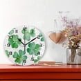 thumbnail image 5 of Dreamtimes St. Patrick S Day Clover Wall Clock, 10 Inch Silent Non Ticking Round Clock Oil Painting Clock Easy to Read Clock for Living Room Bedroom Bathroom Home Decor, 5 of 7