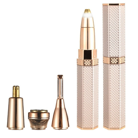 SkyAuks Razors for Women, 4-in-1 Rechargeable Painless Removal, Gold