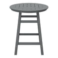 thumbnail image 3 of Costaelm Paradise Outdoor HDPE 35" Round Counter Height Patio Bar Table, Gray, 3 of 9