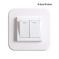 thumbnail image 4 of Matsuzay Pegatina para interruptor, funda protectora de acrílico blanco, decoración de enchufe moderna Simple para sala de estar, marco de Decoración del hogar Blanco, apertura única 8.6 cm * 8.6 cm, 4 of 6
