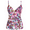 Red Paisley, variant on Hilor Women's Tankini Tops Shirred Ruffled Swimsuits V Neck Swimwear Top