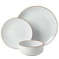 thumbnail image 6 of Infuse 12 Piece White Stoneware Dinnerware Set of Plates Bowls Dishes - Service for 4, 6 of 9