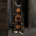 thumbnail image 2 of HAJWOH Halloween Plus Size Boho Overalls for Women Halloween Print Hippie Cloth Floral Printed Jumpsuits Spaghetti Strap Rompers(Black,S), 2 of 6