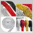 thumbnail image 6 of 3 Yards 0.59in Rhinestone Ribbon Trim Silver Ribbon Tape Bling Self Adhesive Strips Sticker Rhinestones Gem Roll, 6 of 9