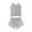 Grey, variant on Duoif Lounge Sets for Women Satin Pajamas Women's Summer Short Sleeved Suspender Shorts Pajamas Suit Women's Home Clothes Womens Pajama Sets Sleepwear Black L