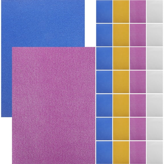 FUEENIRVA Assorted Color Glitter Cardstock Paper for DIY Crafting and Card Making Supplies