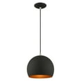 thumbnail image 4 of Livex Lighting 1-Light Modern Metal Single Pendant with Shade in Black, 4 of 11