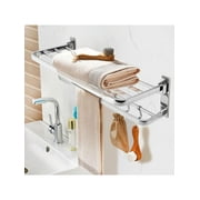 Wall Mounted Stainless Steel Brushed Bath Towel Racks Shelf Bar Holder Foldable Towel Bar Rack Hanger