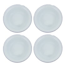4 Pcs Enamel Bowl Dishes Pasta Meal Prep Containers Reusable Trifle Miss White