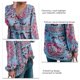 thumbnail image 1 of Blusa Con Cuello En V, Pulóver, Transpirable, Amigable Con La Piel, Blusa Informal Para Mujer Para El Trabajo Para Mujer Para Ir De Compras, 1 of 5