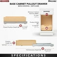 thumbnail image 3 of Rev-A-Shelf 11.71" Pullout Kitchen Cabinet Drawer w/ Soft-close, 4WDB-1219SC-1, 3 of 11