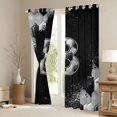 thumbnail image 3 of Castle Fairy Personalized Initial B Blackout Curtains Set of 2 (52x84 Each) for Teens,Abstract Gradient Splash Window Curtains,Geometric Hexagon Curtains and Drapes,Luxury Bedroom Decor, 3 of 6