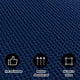 thumbnail image 4 of Alfombras de baño de chenilla con respaldo de goma azul: antideslizantes, absorbentes, de secado rápido, lavables. Alfombrillas de baño finas que caben debajo de la puerta., 4 of 5