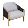 thumbnail image 2 of Olurrisa Outdoor Wood Club Chair, Dark Gray Rope with Gray Cushion, 2 of 8