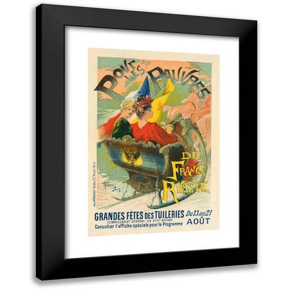 Gaston Noury 11x14 Black Modern Framed Museum Art Print Titled - For the Poor in France and Russia (1896)