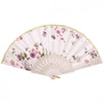 thumbnail image 4 of Best Dance Wedding Party Lace Silk Folding Hand Flower Fan, 4 of 9