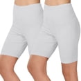 thumbnail image 2 of Teissuly 2PC Women's Fashion Solid Color Leggings With Yoga Sport Elastic Quarter Pants Shorts Leggings, 2 of 9