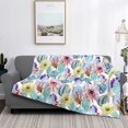 thumbnail image 2 of Honeii Cactus print throw blanket, crafted from cozy cotton flannel, offers versatile home decor as a bedding suitable for all seasons.-50"x40", 2 of 6