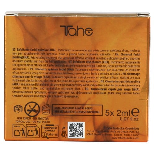 Tahe Intense Chemical Facial Exfoliant (AHA) With Malic, Glycolic, and Tartaric Acids, 5x2ml