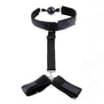 thumbnail image 1 of Handcuff with Mouth Ball Nylon Strap Wrist Handcuff Mouth Plug Restraint Tool for Female Adult Couple Black, 1 of 4
