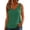 Green, variant on Women's Side Slit Camisole Top Linen Blend Fitted Tank Summer Casual Red XXL