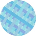 thumbnail image 1 of Ahgly Company Indoor Round Patterned Midday Blue Area Rugs, 4' Round, 1 of 1