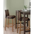 thumbnail image 2 of Black Brown Board Bar Stool Covers Set of 4, Vintage Chic Shabby Wooden Grain Stretch Washable Bar Chair Covers with Backs, Removable Pub Counter Height Chair Cover for Kitchen Dining Room Cafe, 2 of 7
