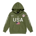 thumbnail image 4 of LNMQLPDBS Girls Graphic Hoodie Casual Long Sleeve Pullover Hooded Sweatshirt with Kangaroo Pocket 4th of July Patriotic Outfit for Kids Tween Girl Top, 4 of 4