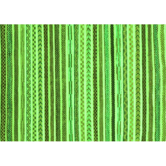 Ahgly Company Indoor Rectangle Abstract Green Modern Area Rugs, 8' x 12'