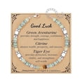 thumbnail image 4 of Amazonite & Moonstone Inspirational Beaded Bracelet - "Braver Stronger Loved" Gift with Sentiment Card, 4 of 5
