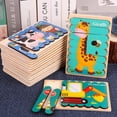 thumbnail image 2 of Rompecabezas Montessori de madera para niños, rompecabezas educativo con alfabeto de animales de dibujos animados, juegos para bebés de 2 y 3 años, 2 of 5
