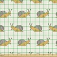 thumbnail image 2 of Ambesonne Snail Fabric by the Yard Upholstery, Smiling Cartoon Shell Insects, 5 Yards, Ivory Multicolor, 2 of 5