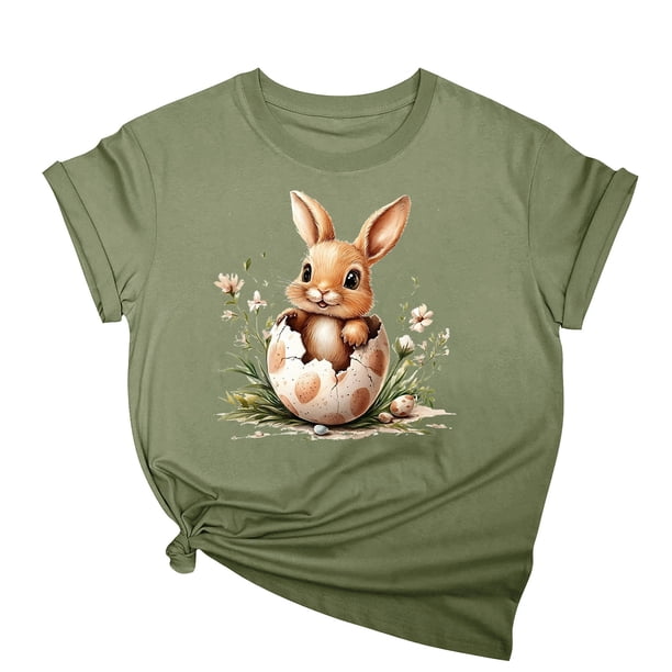 Tops de Cuello Alto para las Mujeres Amante Impreso Camiseta Cuello Redondo Manga Corta, Poliéster Spandex