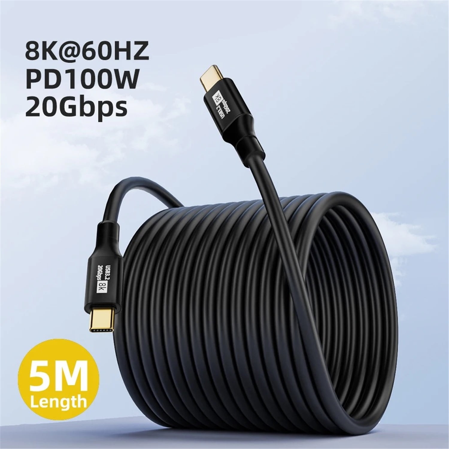 8K HDMI-Compatible To HDMI-Compatible Coiled Cable 48Gbps HDMI-Compatible To Mini/Micro HD Cable for Camera/Camcorder/PC/Monitor