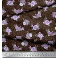thumbnail image 2 of Soimoi Brown Poly Georgette Fabric Circle & Peony Floral Print Fabric by Yard 52 Inch Wide, 2 of 5