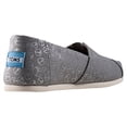 thumbnail image 3 of Toms 10010795: Classic Womens Drizzle Grey/Foil Peace Sign Sneakers (8 B(M) US Women), 3 of 5