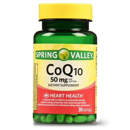 (2 Pack) Spring Valley CoQ10 Softgels, 50 mg, 30 (Atopica 50 Mg Best Price)