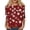 BCD29-Red, variant on Lumtrix 3/4 Length Sleeve Womens Christmas Tops Casual Xmas Printed Crewneck Holiday Daily Wear Fall Fashion Holiday Blouses White S