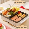 thumbnail image 3 of Barbecue Électrique 2-en-1 Antiadhésif pour l'Intérieur, Marmite Chaude et Poêle à Frire, Gril BBQ Électrique Portable pour Réunions Familiales à l'Intérieur (US),D, 3 of 7