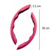 thumbnail image 5 of 1 par nueva funda de volante de fibra de carbono para mujer y hombre, accesorio de coche seguro y antideslizante, Protector de rueda de coche de ajuste Universal, 5 of 8