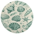 thumbnail image 3 of Beach Seashell Starfish Round Small Area Rug, Print Non Slip Washable Floor Mat, Soft Throw Rug for Living Room, Powder Room Entryway, Bathroom, Bedside, 3 of 6