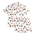 thumbnail image 4 of Summer Sales Womens Pajama Sets Funny Pumpkin Print Short Sleeve Button Top Loungewear Halloween Pajama Sets for Women 2 Piece, 4 of 4