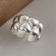 thumbnail image 1 of Anillos de plata de ley 925 para mujer, pareja minimalista hecha a mano, anillo Simple de doble corazón, joyería fina, regalo para prevenir alergias, 1 of 2