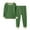 Green, variant on Riecok Toddler Thermal Underwear Sets Long Sleeve Solid Color Pullover Tops and Long Pants Soft Comfortable Bottom Sets