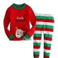 thumbnail image 4 of Conjunto de pijamas de algodón para niños y niñas, ropa de dormir con dibujos animados de Papá Noel, trajes de Navidad para el hogar, 4 of 4