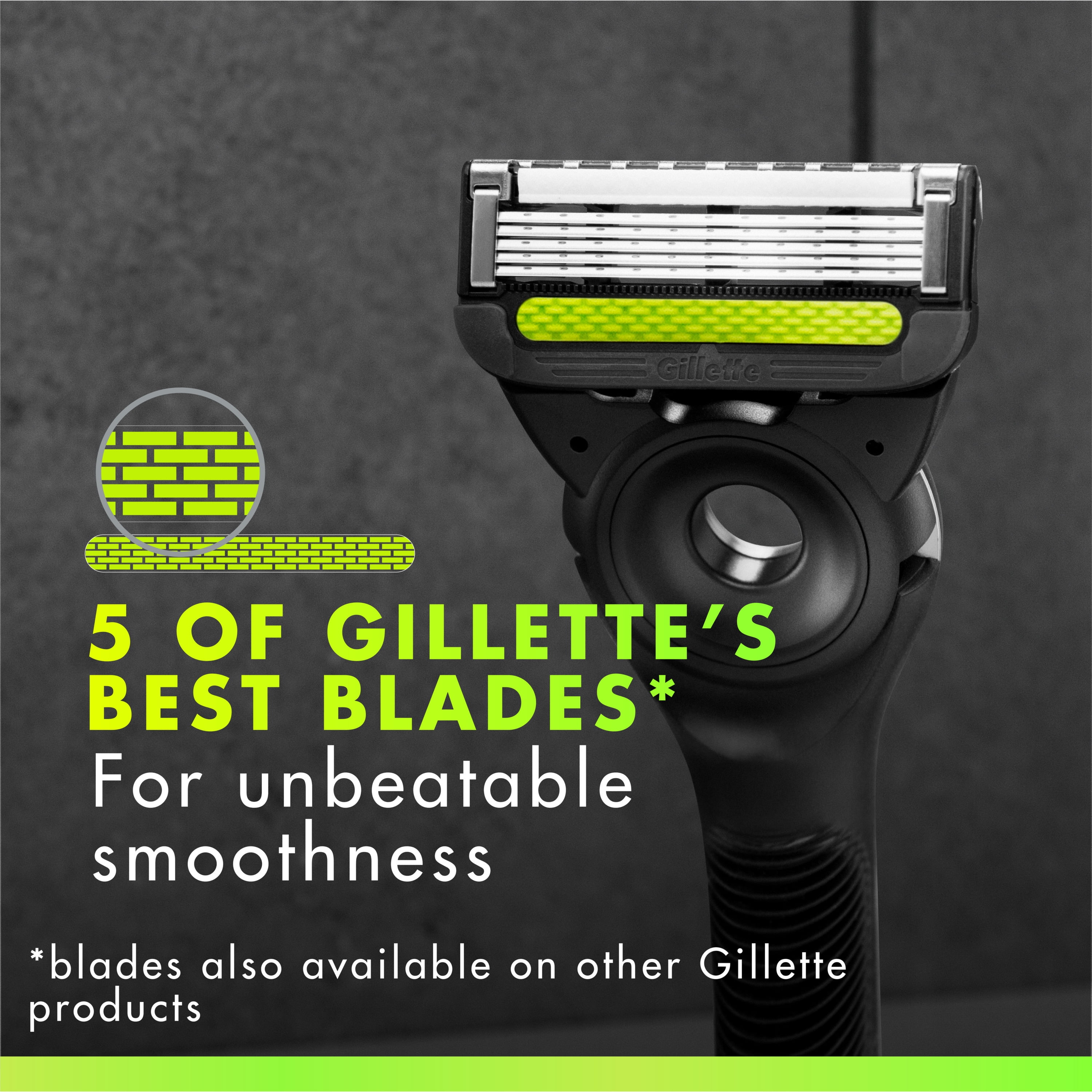 GilletteLabs Razor Blade Refills, 8ct Razor Cartridges, Razor Refills for Men Compatible with GilletteLabs Exfoliating Bar Razor and Heated Razor